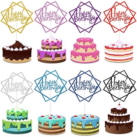 Boao 40-Piece Birthday Cake Toppers Cover
