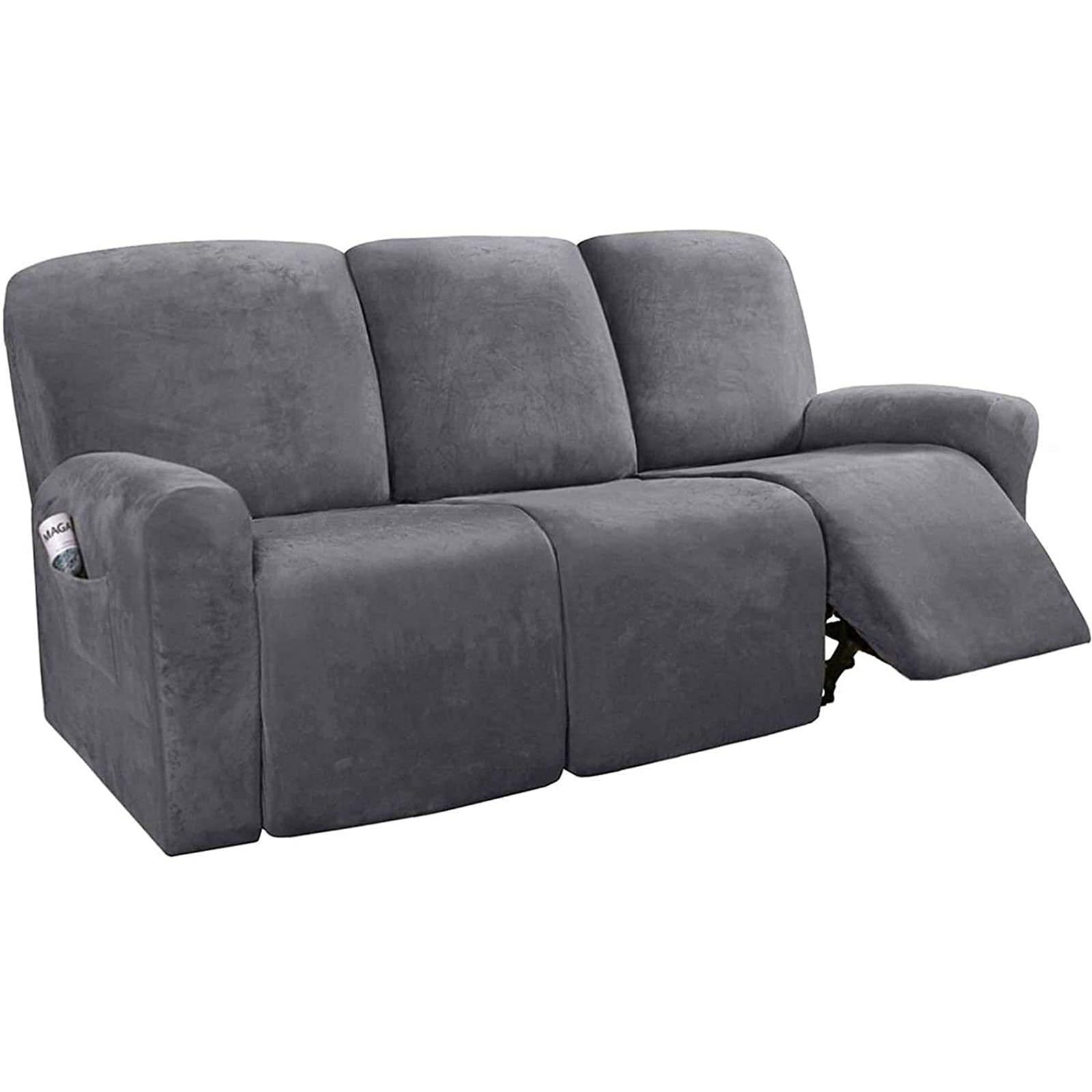 CLGTY Stretch Velvet Recliner sofa covers 3 seater — image 1