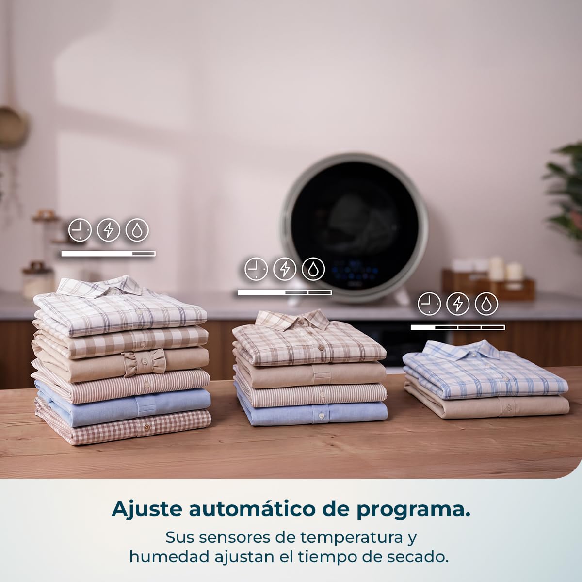 Cecotec Secadora Compacta de Evacuación 3Kg Bolero DressCode Dry 3600V. 12 Programas, Secado Automático Inteligente, Pantalla FullColor, Función UV Care, Dry Shoe Pro, Delay Start, Blanca