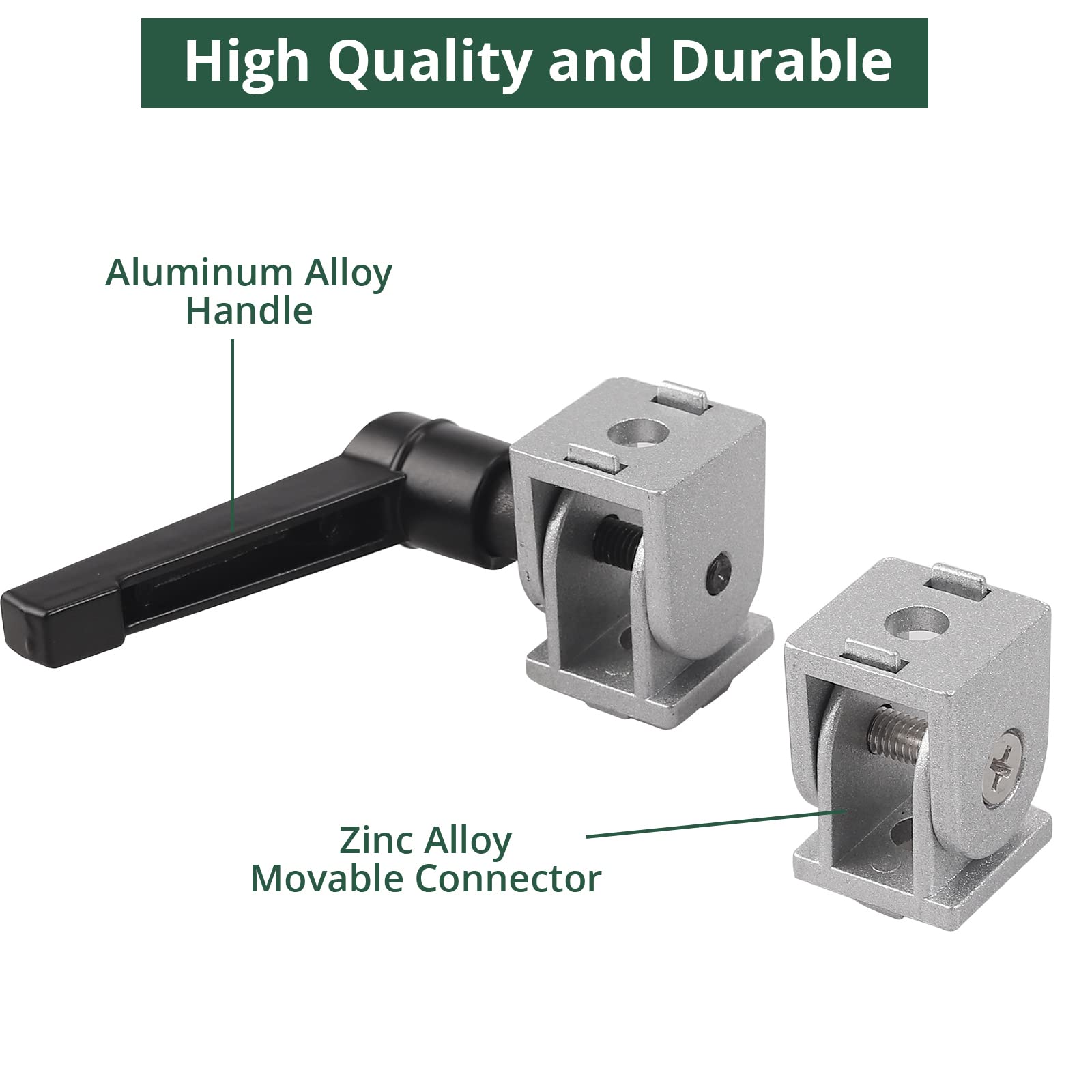 Connettori Angolo Regolabile In Alluminio JiGiU - 2 Pezzi Per Profili 40x40, Rotazione 180° - Foto 8