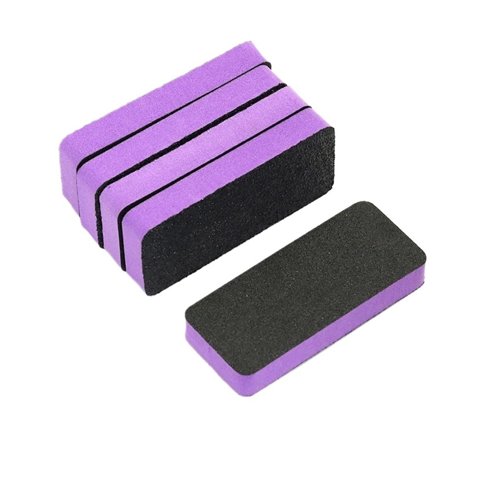 5/10 szt. Gąbkowy pilnik do paznokci Dwustronny blok polerski Żelowy bufor Narzędzia zdobienia(5 Pcs Purple)