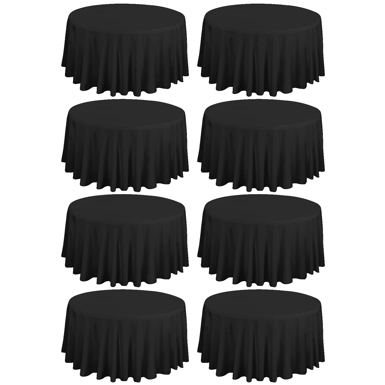 Fani Confezione Da 6 Tovaglie Rotonde In Raso Avorio 305 Cm - Eleganti E Morbide Per Matrimoni, Banchetti E Feste - Tessuto Liscio Di Alta Qualità