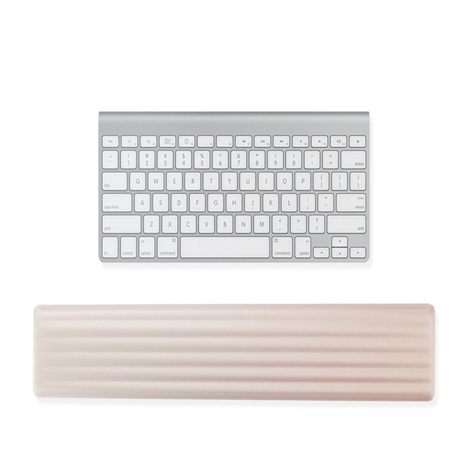 Set Poggiapolsi Tastiera e Mouse Supporto Polso Ergonomico Accessorio | Tappetino for mouse Poggiapolsi Accessori for computer for giochi da ufficio(Light Pink-2,438 x 87 x 22 mm)