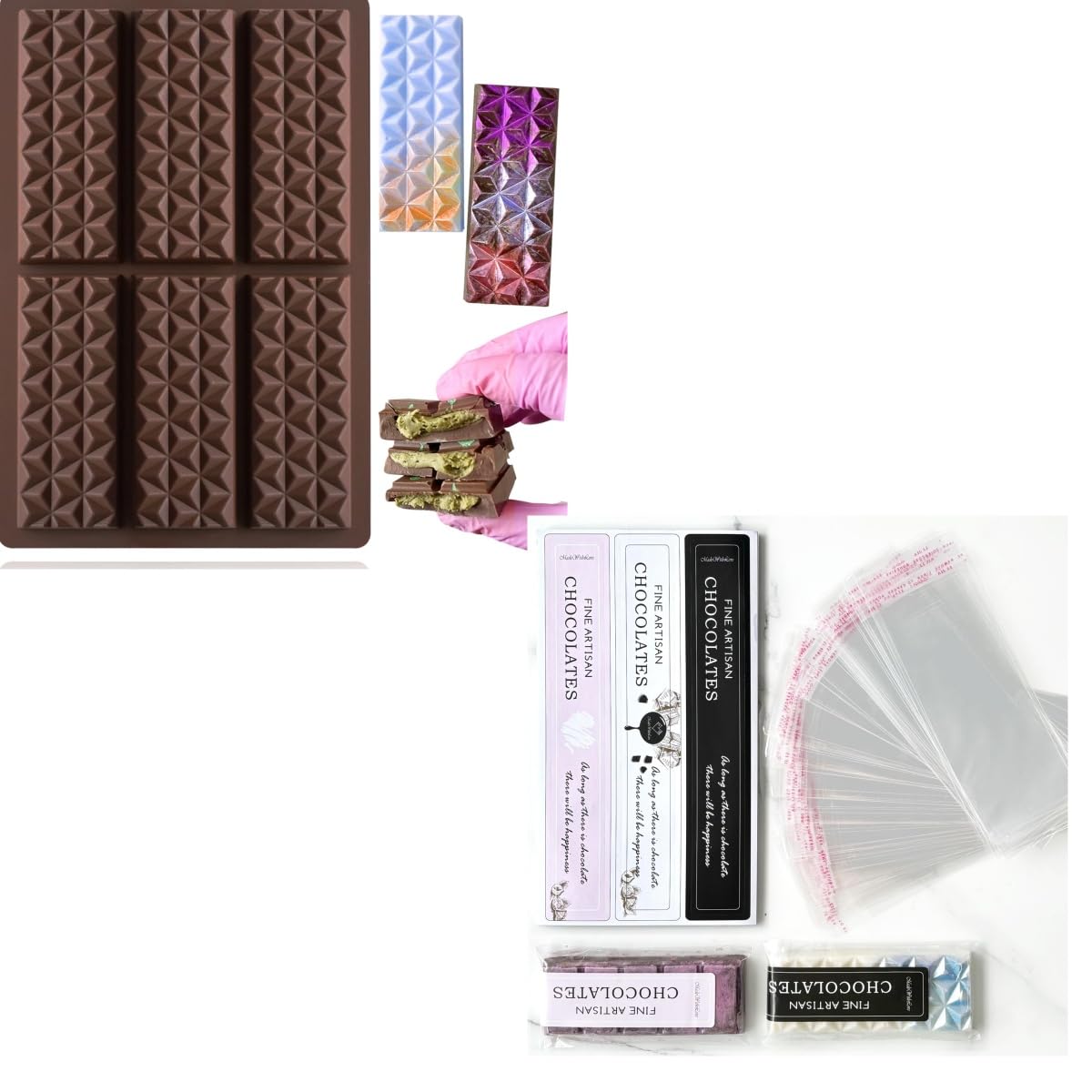 Chocolate Bar Wrappers + Chocolate bar mold