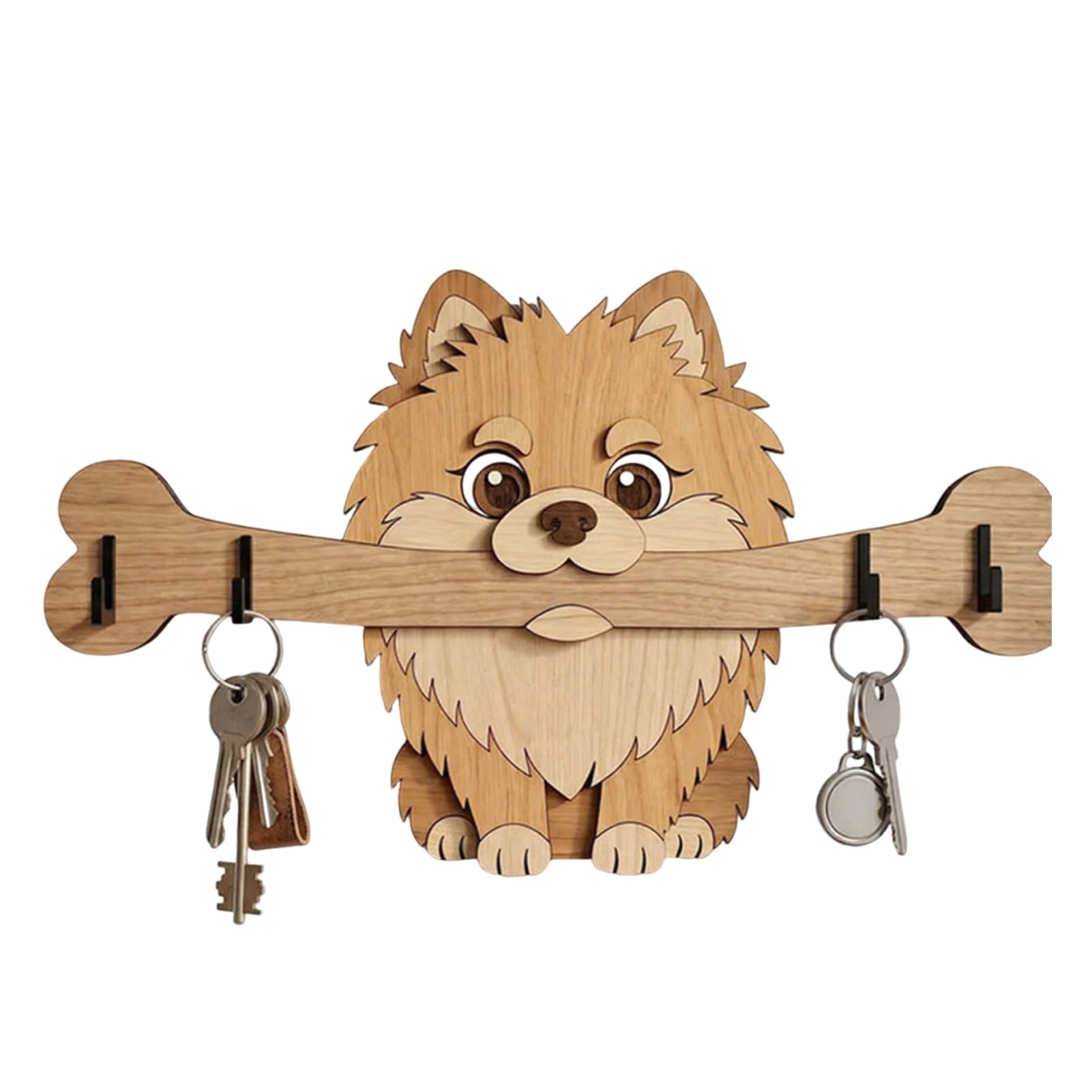 matumou Key Hanger, Wall Mounted No Punching Design, with Cartoon Dog Shape Storage Hook, Sturdy -Proof Space Saving Key Holder