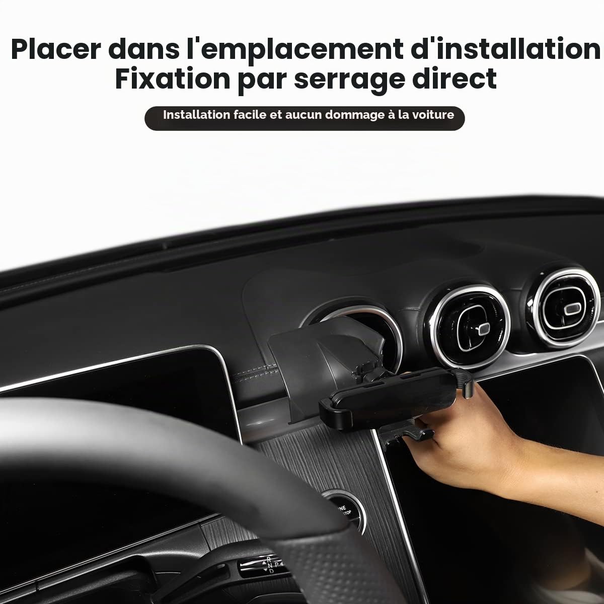 Support de téléphone de voiture pour Benz Classe C W206 2022 - Accessoire de revêtement de téléphone portable