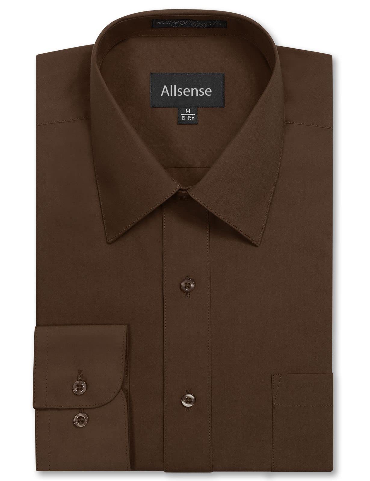 Allsense Mens Regular-Fit Long-Sleeve Dress Shirt
