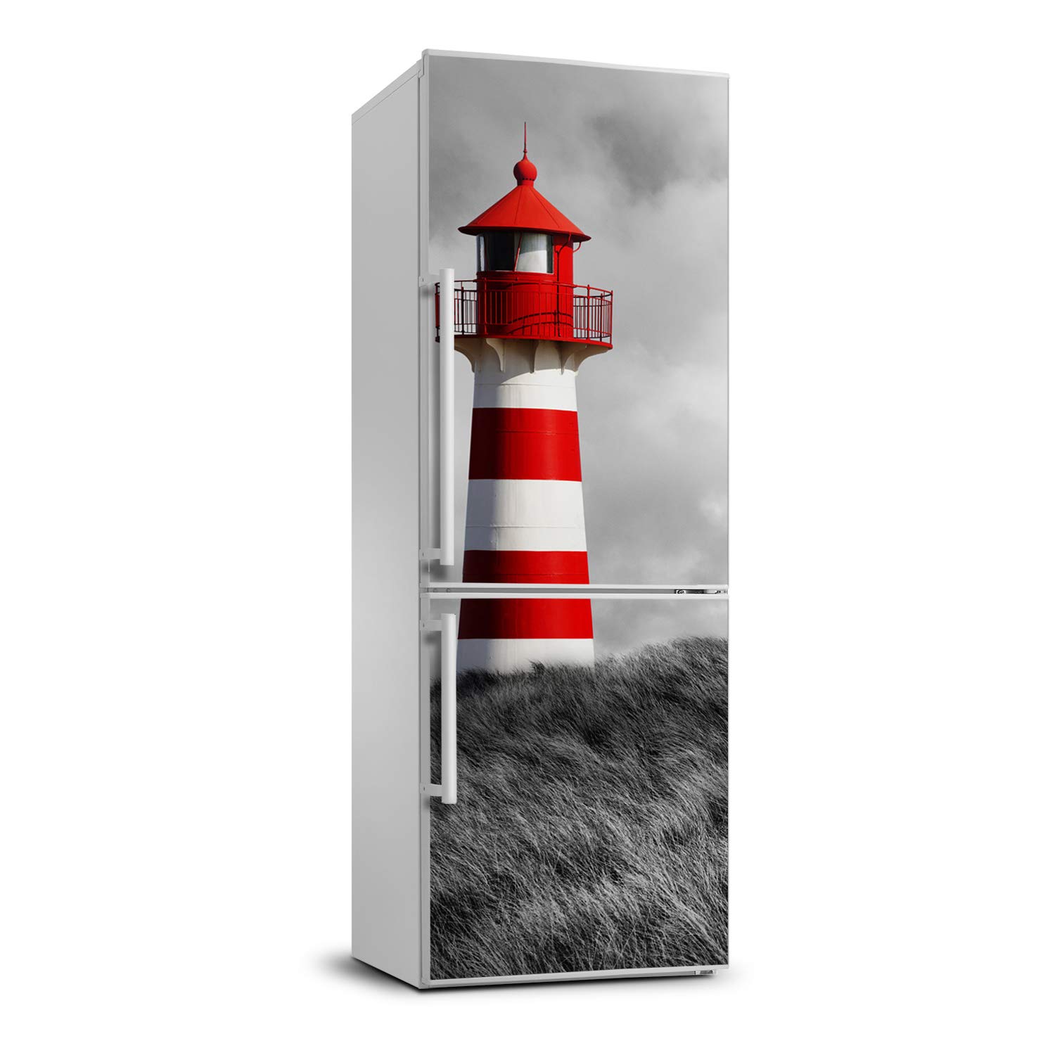 Pegatina de faro para nevera decorativa en cocinas rústicas modernas