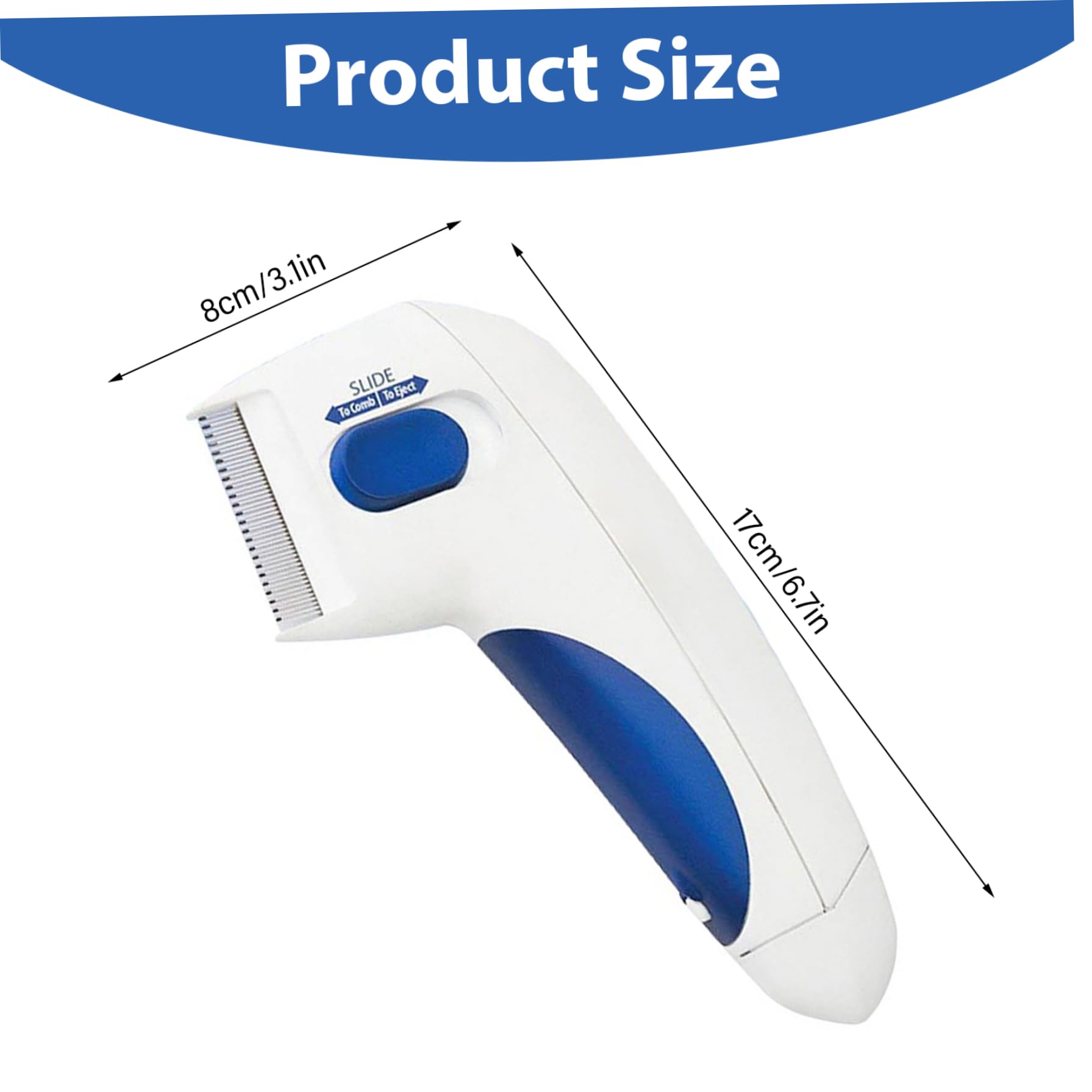 Peigne électrique anti-puces pour chats et chiens, brosse anti-puces chargée en douceur, efficace contre les poux et nettoyant pour animaux à poils longs courts, outil de toilettage sûr pour