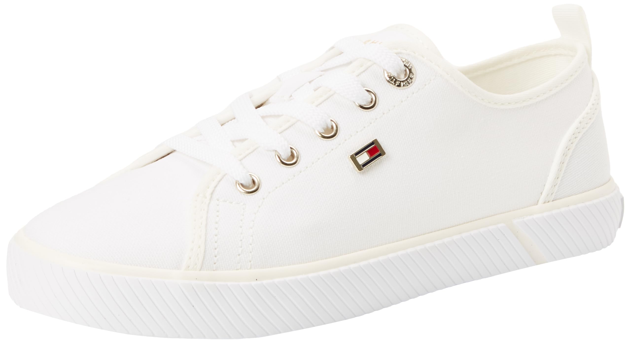 Tommy Hilfiger Zapatillas sneaker Mujer Canvas Calzado, Weiß (Blanco), 37