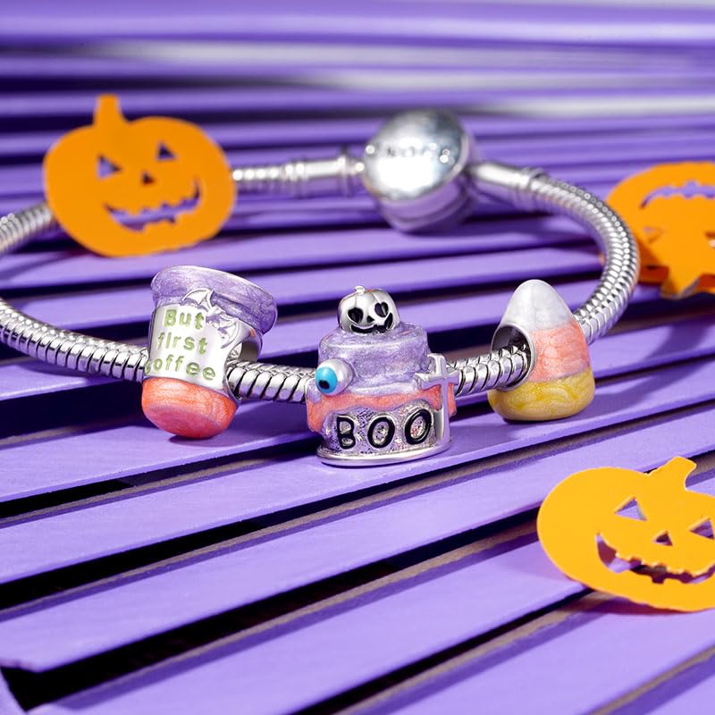 Image of GNOCE Halloween Charm Bracelet Fit Pandora Beads for Women Gift