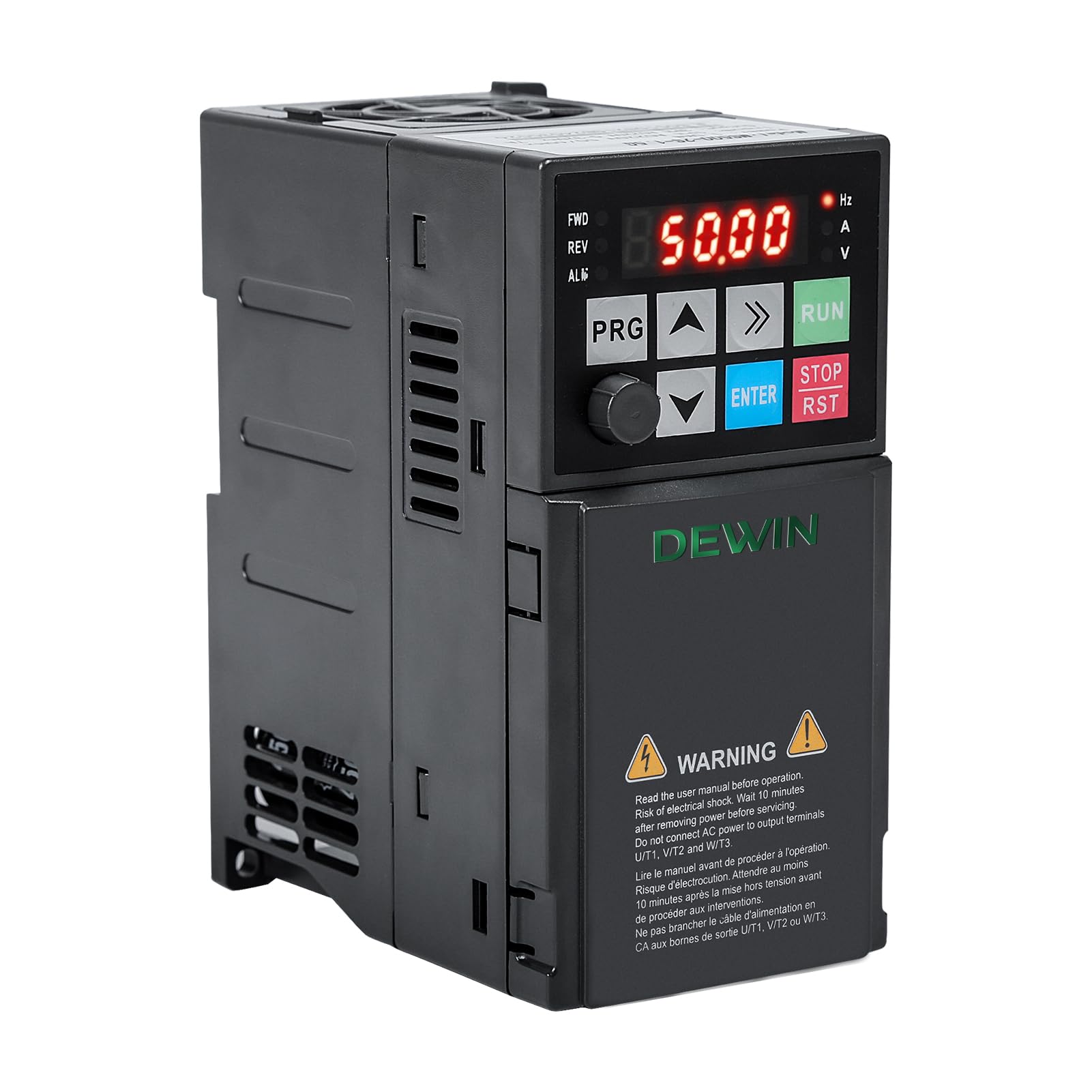 Convertisseur de fréquence VFD - 220 V - 2,2 kW - Entrée monophasée - Sortie 220 V - Pour contrôler la vitesse du moteur