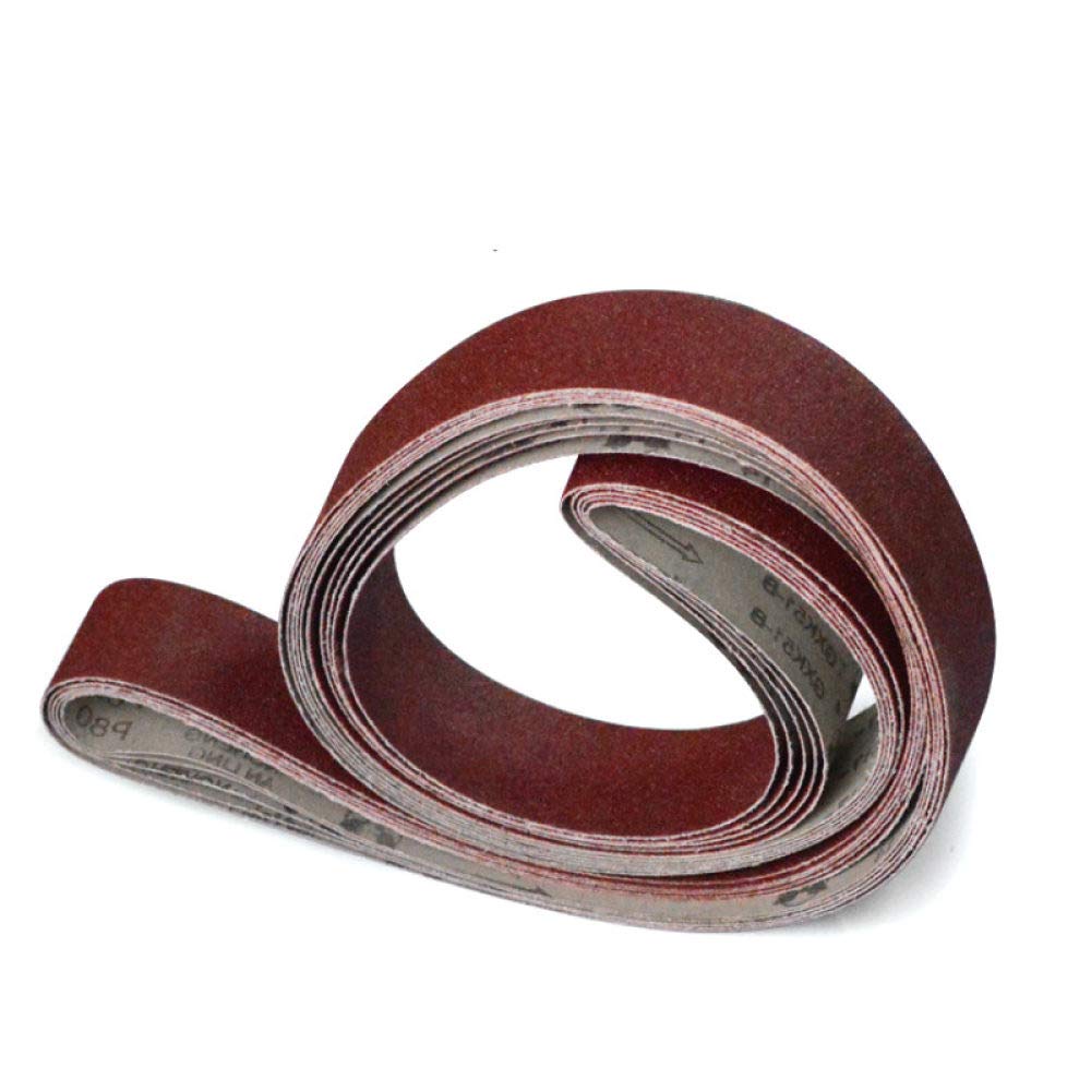 5Pcs 50 * 2100mm 50 * 1800mm Nastri abrasivi abrasivi P60-600 Accessori per smerigliatrice a nastro da macinazione grossolana a fine, 50mm x 1800mm, 80
