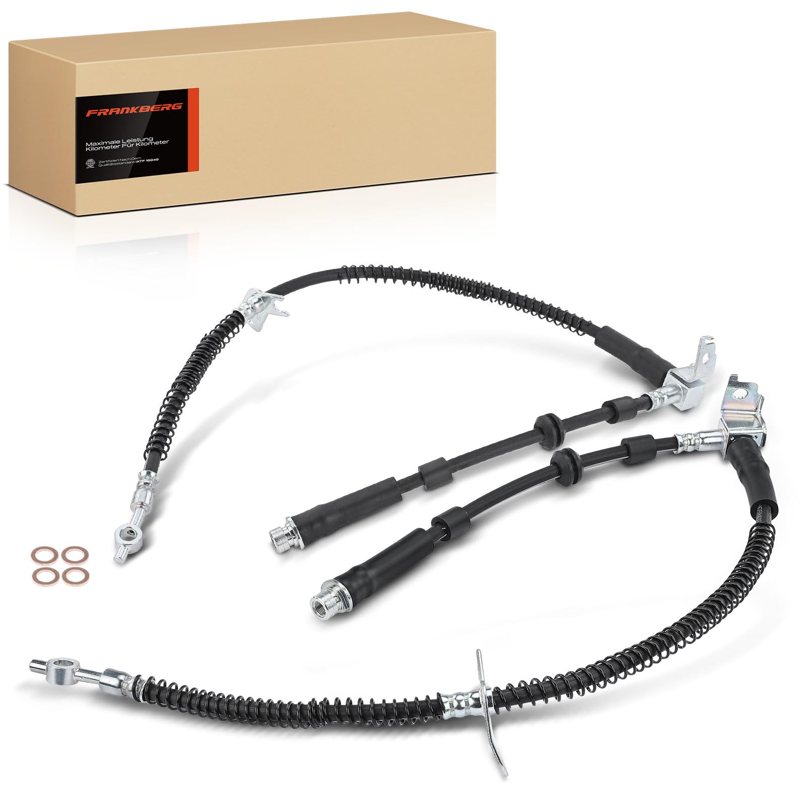 Frankberg 2 mangueras de freno delanteras izquierda y derecha LR052214 | Compatible con: Discovery IV L319, Discovery IV Furgoneta L319
