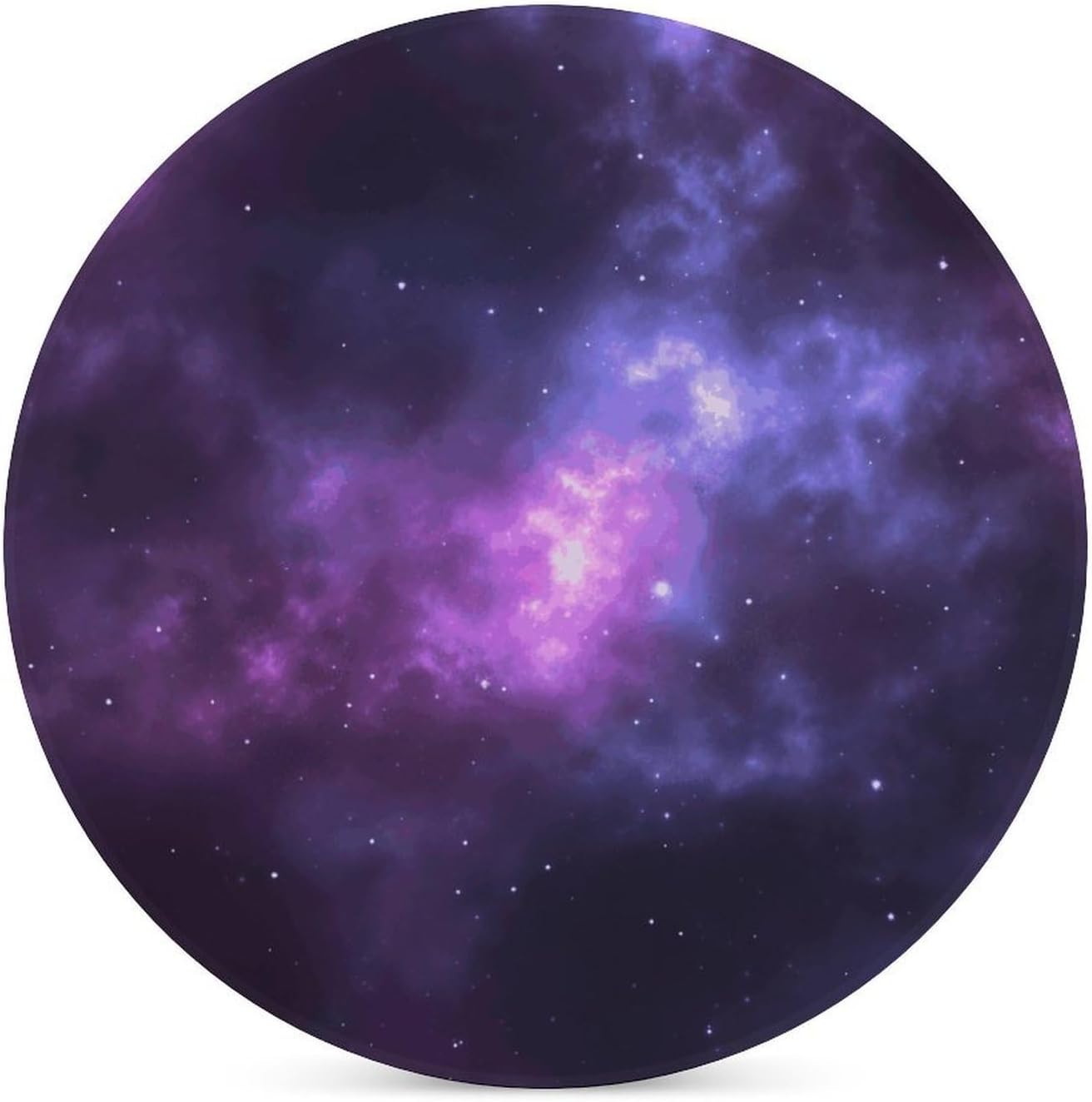 Magic Galaxy Sky Purple Coaster with Cork Base Drink Coasters for Coffee Table Decor Modern Cup Coasters with Non-Slip & Heat-Resistant Cute Ceramic Table Coaster for Home Dining