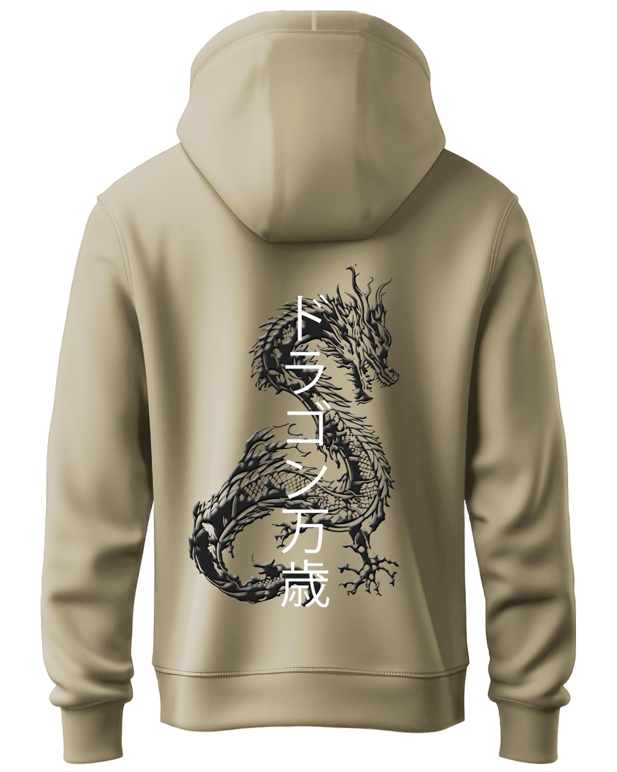 adro Mens Hoodies with Hail The Dragon Puff Backside Printed, 100% Cotton 340GSM Warm & Soft Fabric.-picture-20