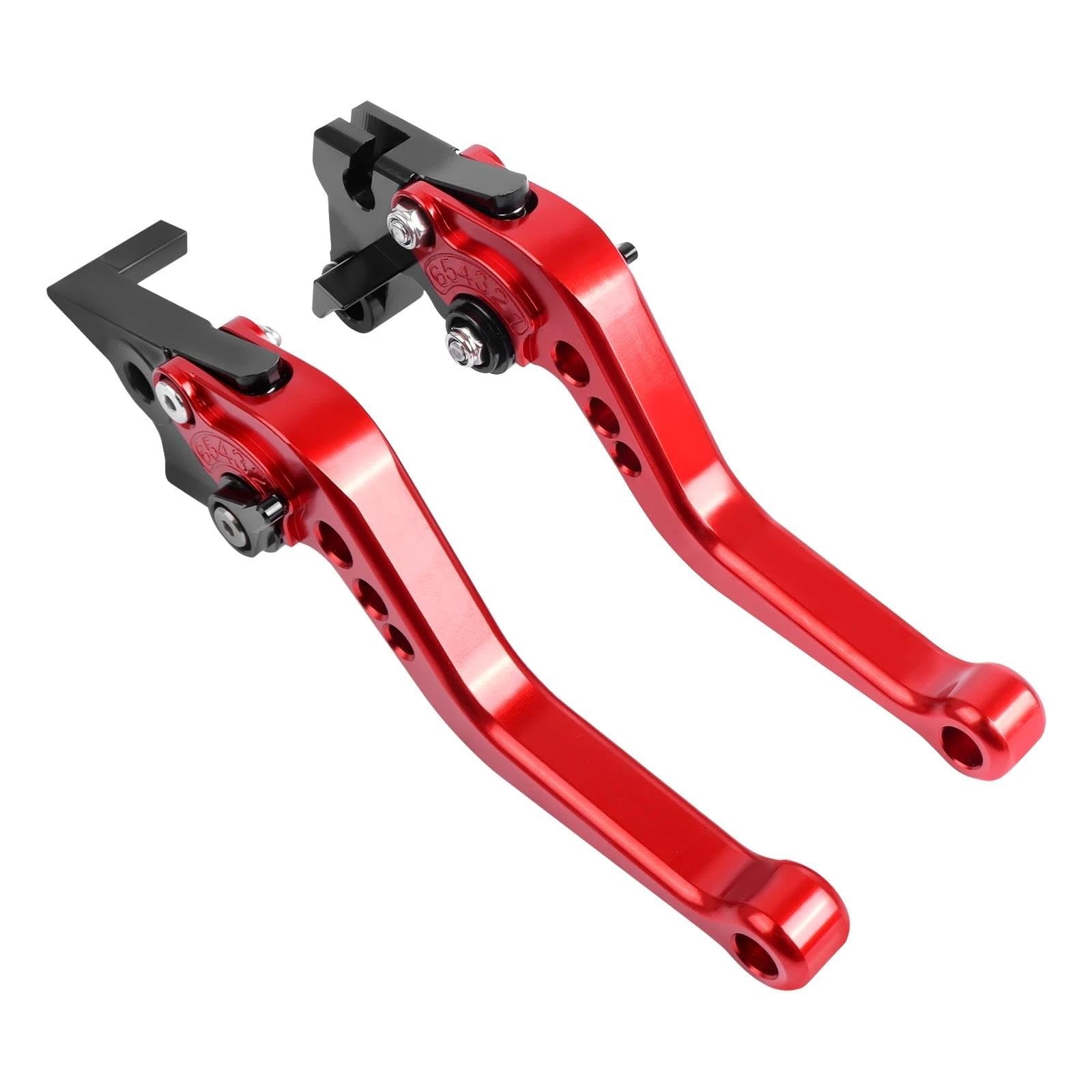 Rlimelopgg Short Red Brake Clutch Levers For Fz1 For Fazer For Fz6r For Fz8 For Xj6 For Fz6 For Mt-07 09 For Fz-09 For Xsr700 Short Long Brake Clutch Levers(Short Red)