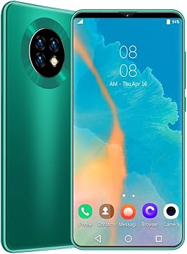 Mobile Phone mate33 Smartphone SIM Free Phones Unlocked 6 1 inches Full Screen 8GB RAM 256GB ROM 4800mAh Battery 13MP 24MP Triple Camera Dual SIM Android Phone Green