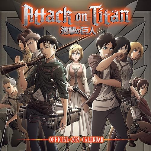 Danilo Calendario 2026 pared Attack on Titan - Calendario pared 2026 - Planificador mensual 30x30 cm | Calendario 2026 Attack on Titan