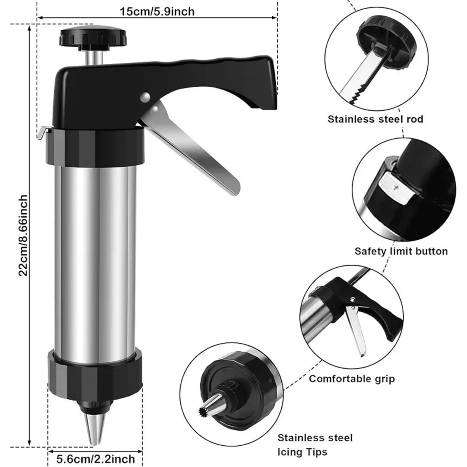Kit de pistolet à biscuits en acier inoxydable