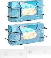Vista 1 de THYGIFTREE Glove Box Holder Wall Mount Dispenser, 2 Pack Metal Rack for Rubber Latex Disposable Gloves Facial Tissue, Black