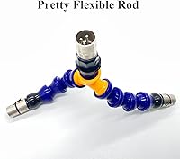 Vista 3 de Adaptador 3XLR a doble 3XLR con varillas flexibles, accesorio de máquina sexual, doble penetración para consoladores de conector 3XLR masturbador