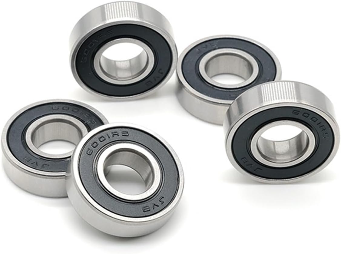 2pcs 6201RS Deep Groove Ball Bearing Motor Grade 6201-RS 12 * 32 * 10mm Bearing Steel