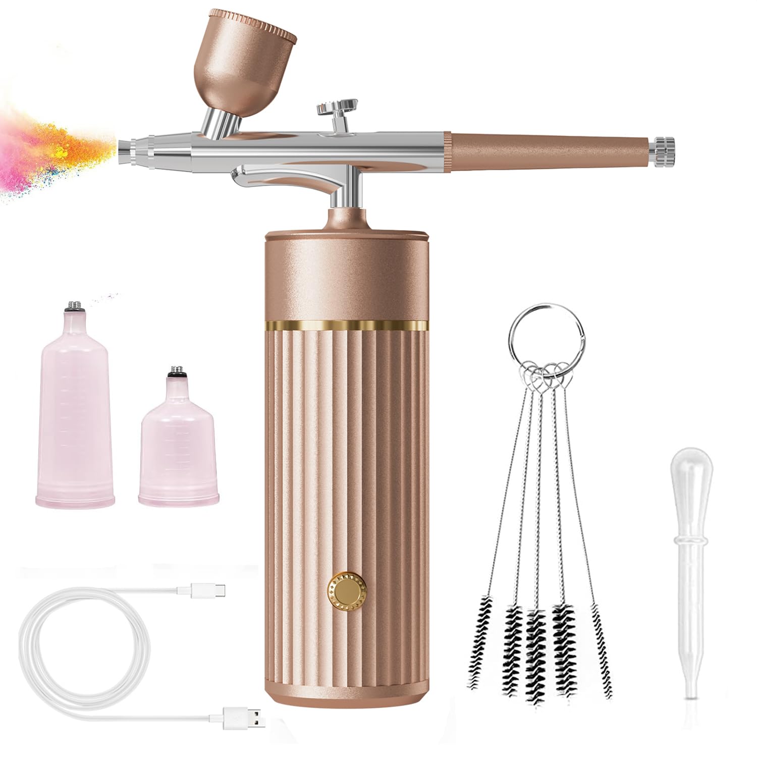 Kit Aerografo Cordless 7.4V - Compressore 34PSI Portatile | Per Make-up, Torte E Modelli - Foto 7