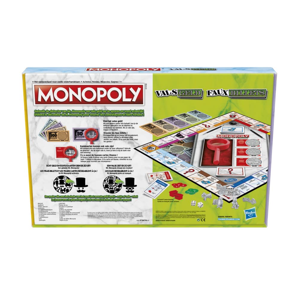 Monopoly, Juego De Mesa Clásico Para Familias Y Niños, Para 2 A 6 Jugadores A Partir De 8 Anos