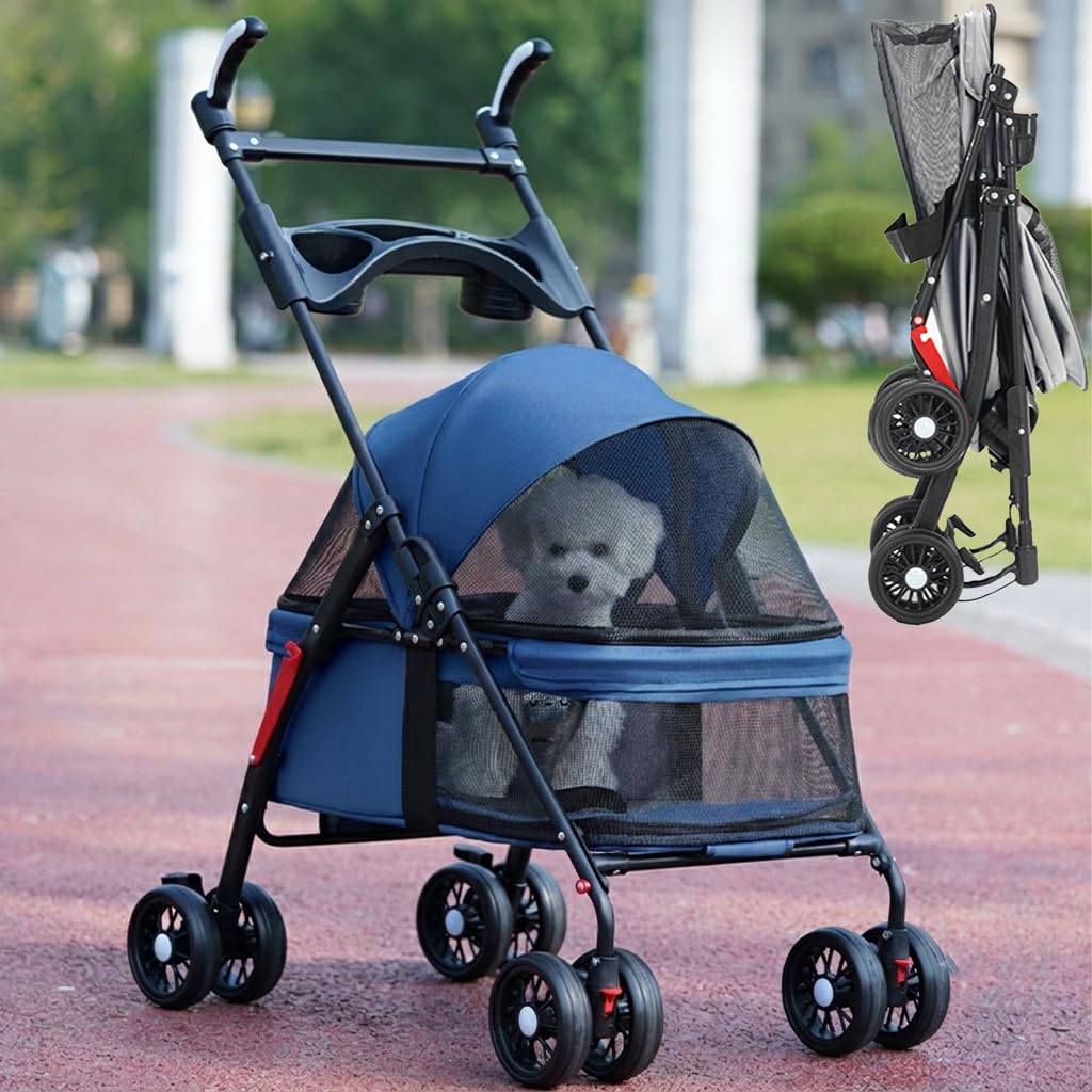 Amazon.co.jp: ペットカート 超軽量 犬用 猫用 4輪 ペットベビーカー