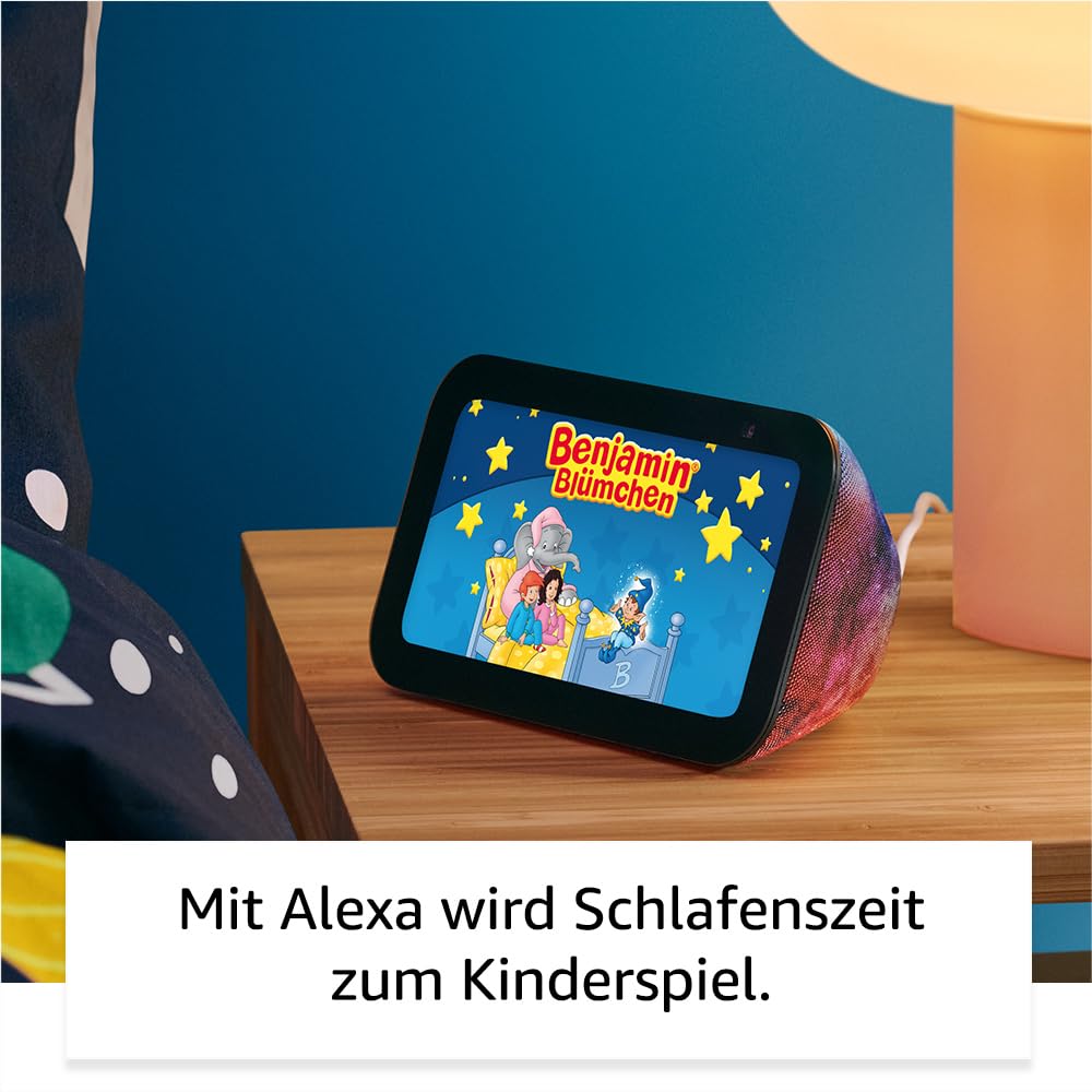 Echo Show 5 Kids (Neueste Generation) | Smart Display | 1 Jahr Amazon Kids+ Inhalte inklusive | Weltraum-Design, mit Alexa+ Early Access