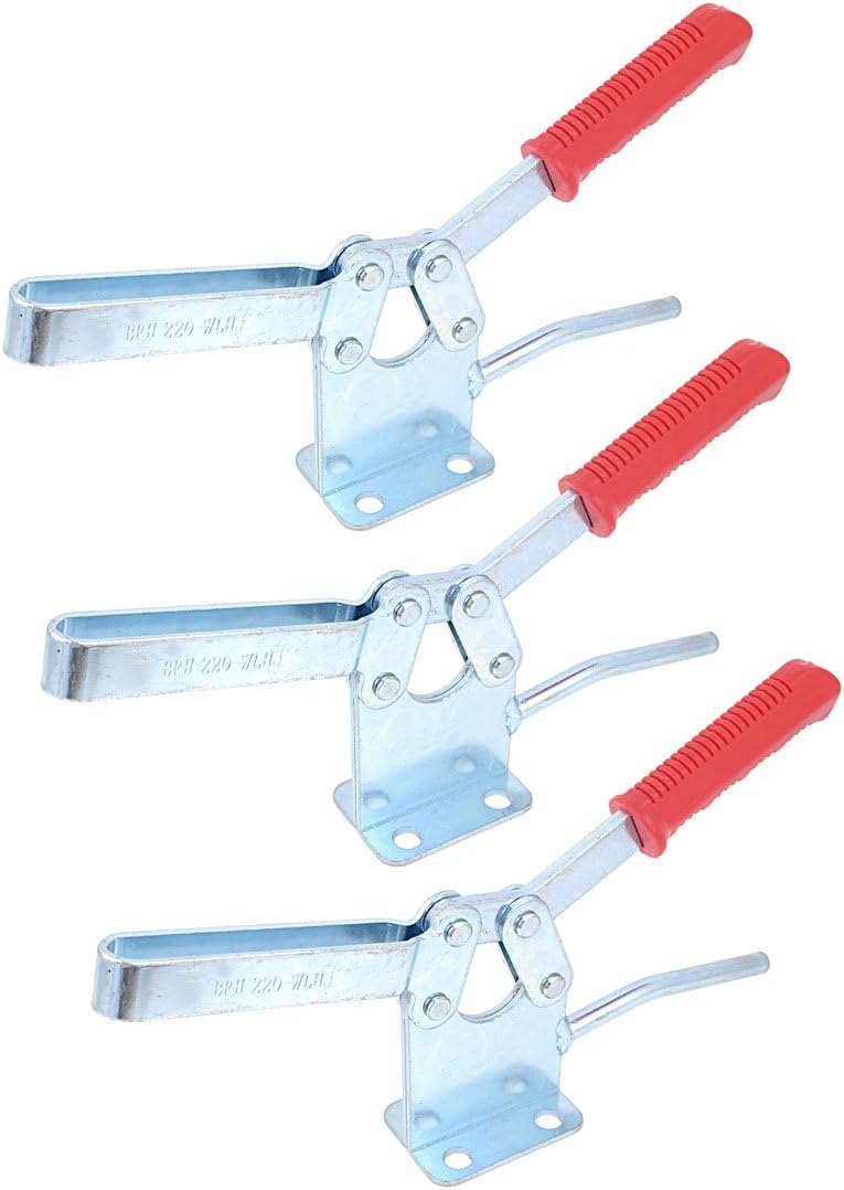3 Pcs Hand Tool Flange Base 400Kg 882Lb Holding Capacity Push Pull Type Toggle Clamp BRH 220WH (806784cdbcbe512acbff590cd0a2a20a)