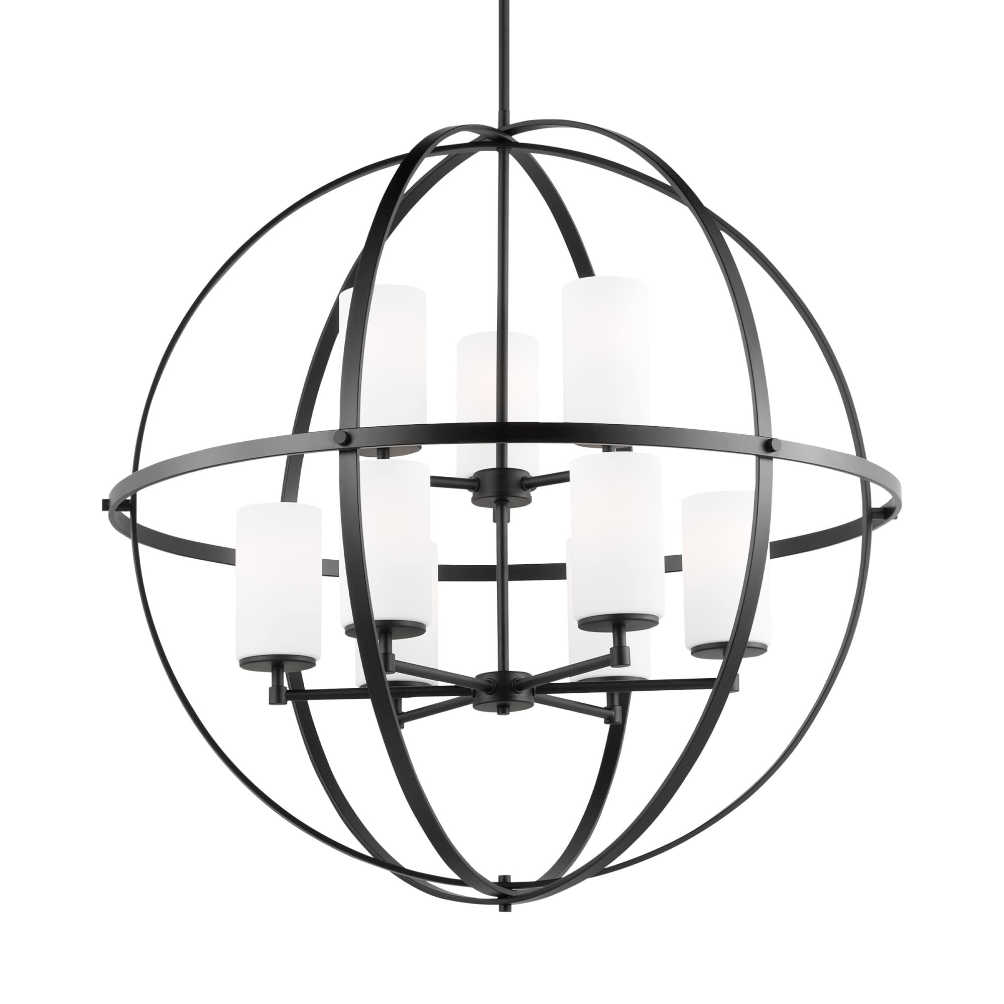 Sea Gull Lighting 3124609-962 Alturas Nine-Light Chandelier Hanging Modern Fixture, Brushed Nickel Finish