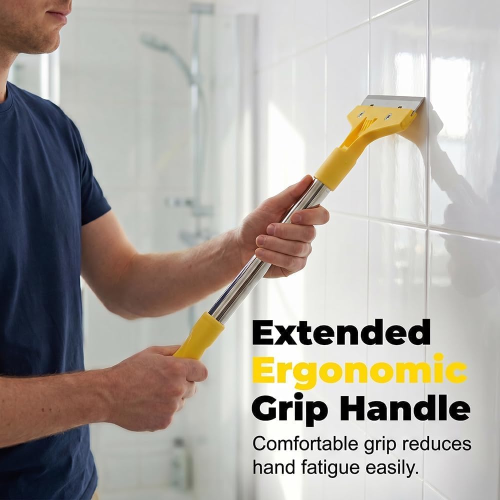 Pala adhesiva para azulejos de vidrio, herramienta de limpieza multifuncional para el hogar para varias superficies, removedor de pintura para vidrio, azulejos y suelos, paquete de 3