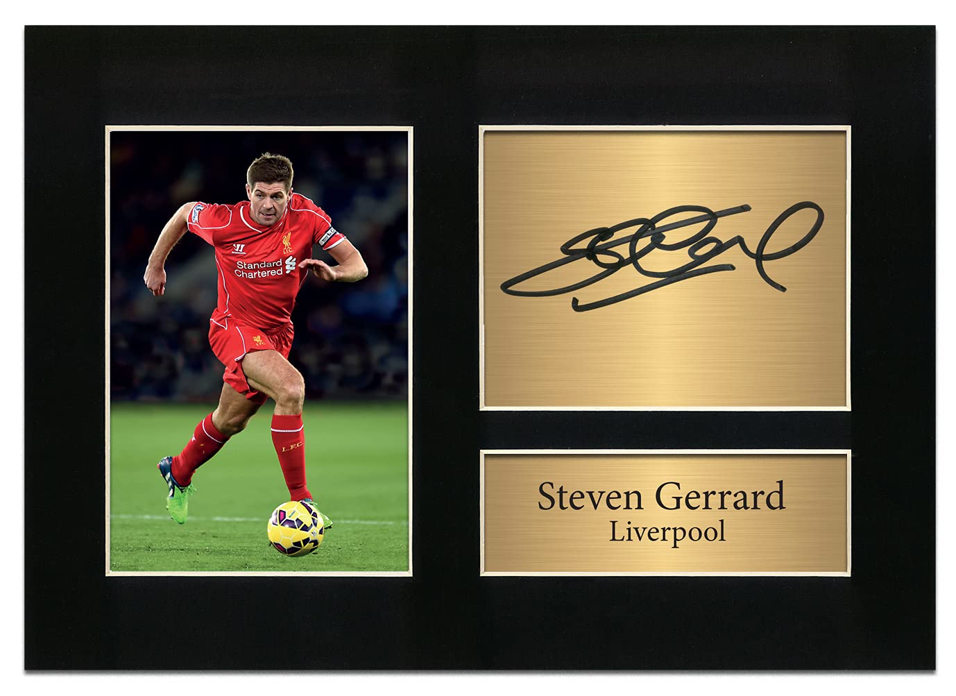 Zulu Image Steven Gerrard Signed Liverpool | Autograph A4 Printed Photo Reproduction Print Picture Display No58