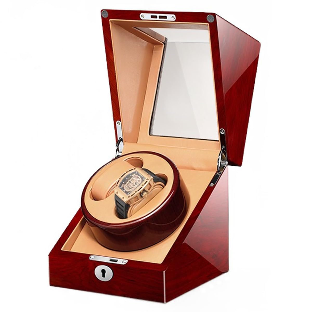EHVYBDX Luxury Watch Winder for 2 Automatic Watches with Silent Motor Fit Lady and Man Watches No Magnets Storage Display Box