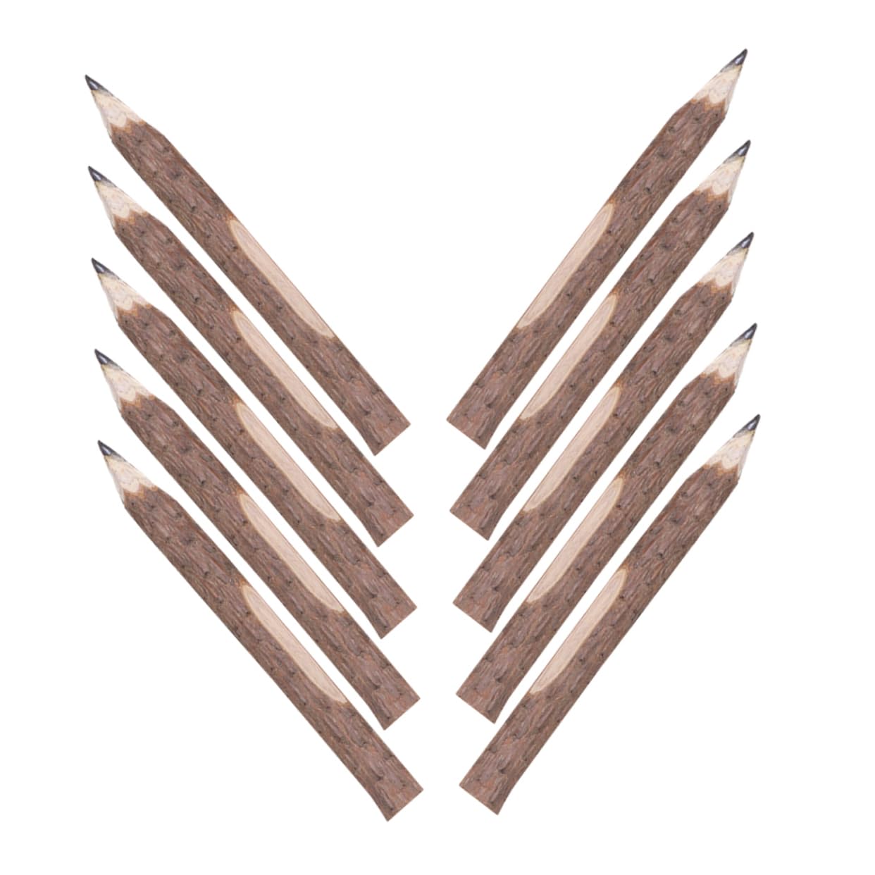 Operitacx 40pezzi Matite Lunghe Legno Naturale Con Corteccia Per Decorazioni Feste e Attività Creative Design Ergonomico e Leggero Strumento Per Schizzo e Pittura