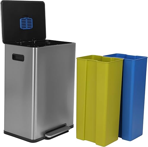 Vista 9 de Simpli-Magic Bote de basura abierto de 65 litros, grado comercial, acero inoxidable