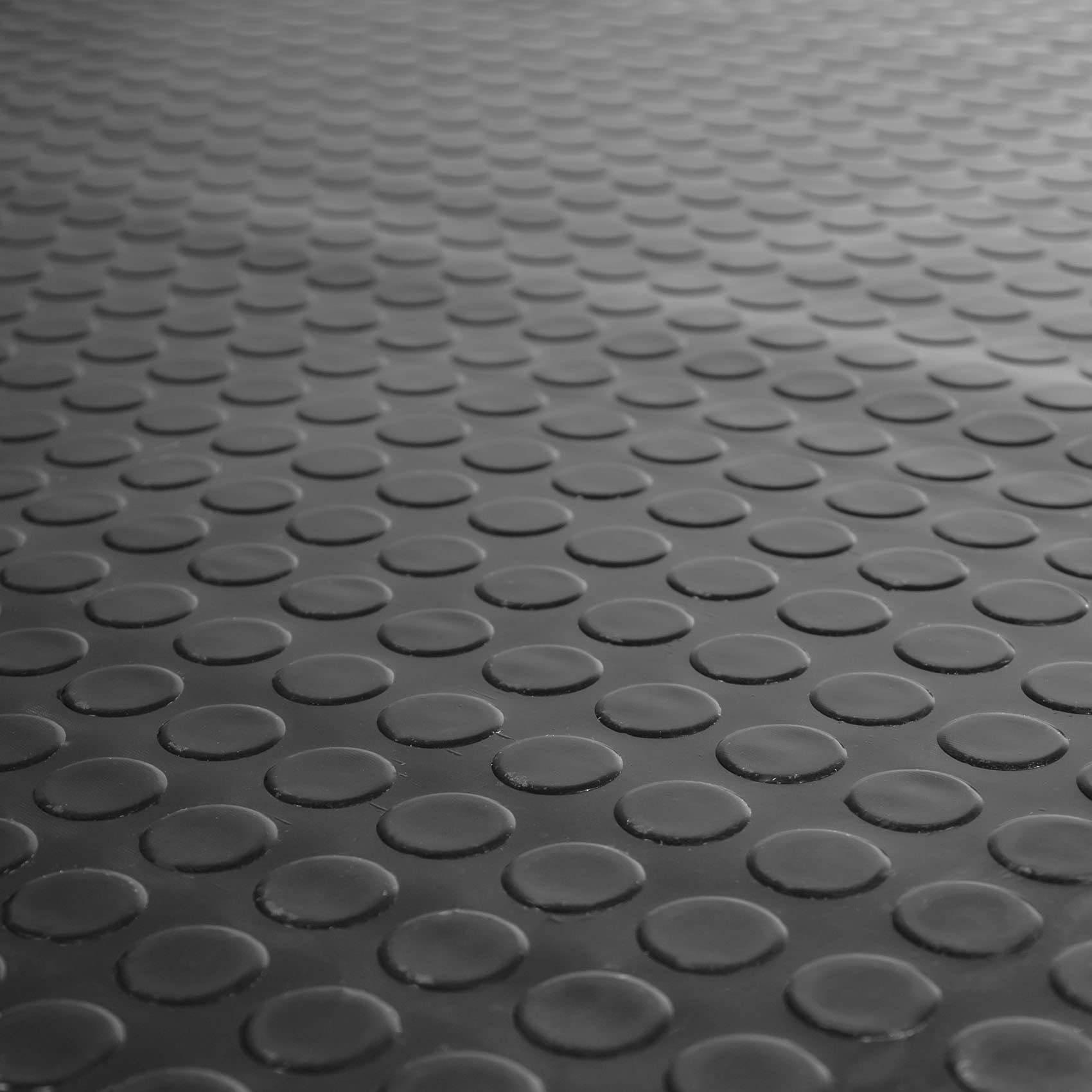 ANRO Gummimatte Schutzmatte Noppenmatte Bodenmatte mit Noppen Gummiläufer 120cm Breit 3mm stark Schwarz 120 x 120cm