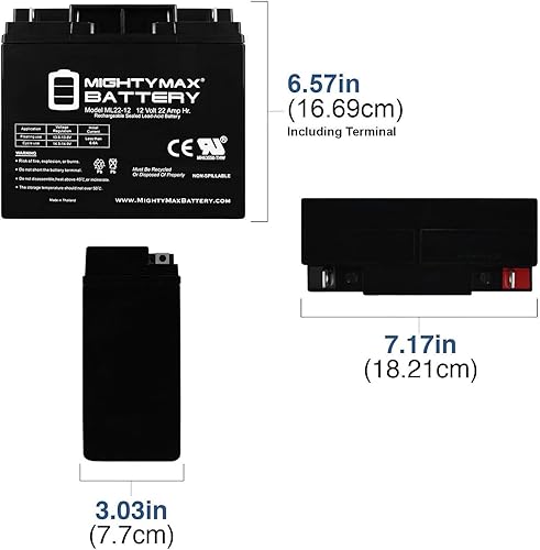 Miniatura 2 de Batería de repuesto para Xantrex Tech. XPower Pack400R Jump Starter de 12V 22AH - Paquete de 4