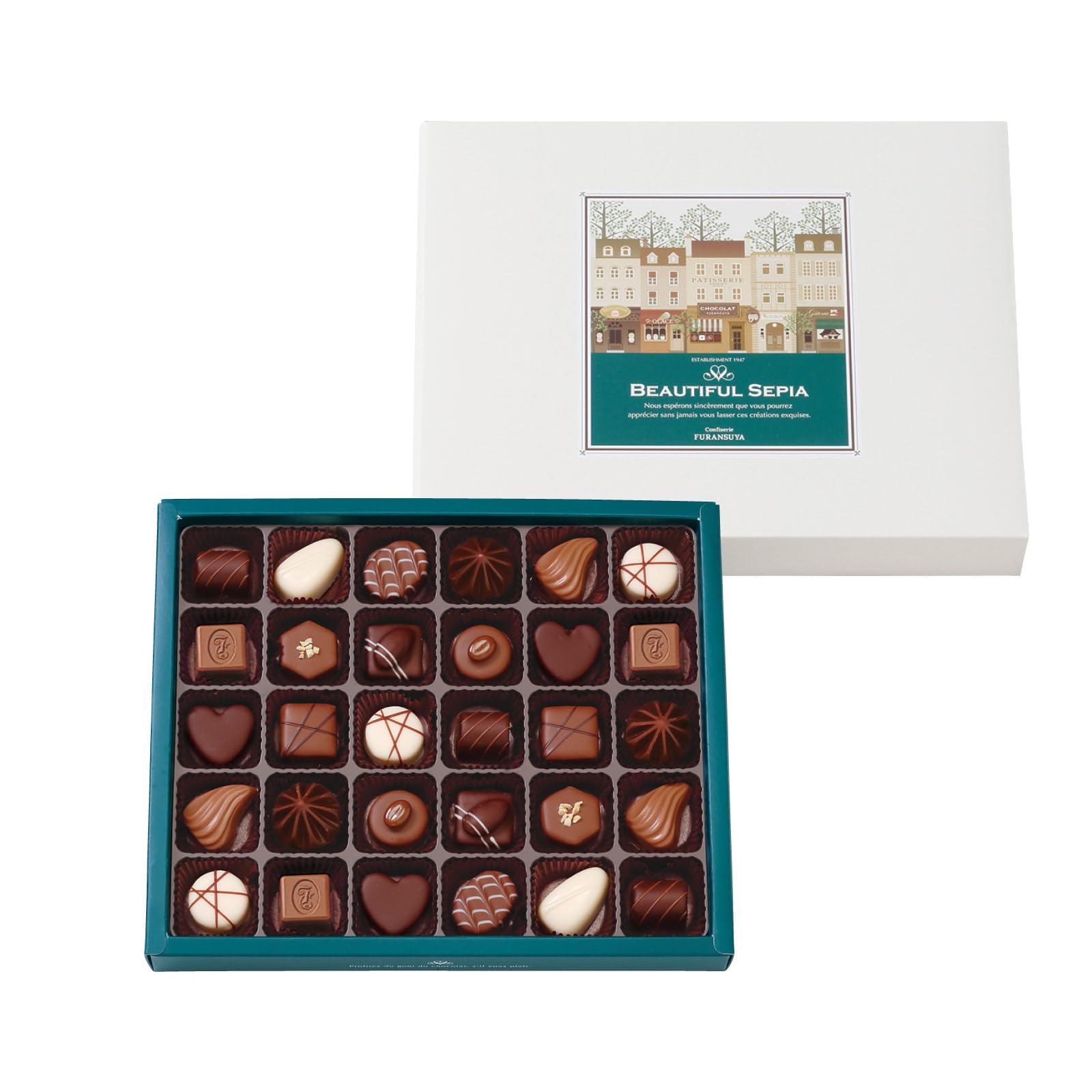 Amazon | フランス屋製菓 ビューティフルセピア 30個入 ｜チョコレート