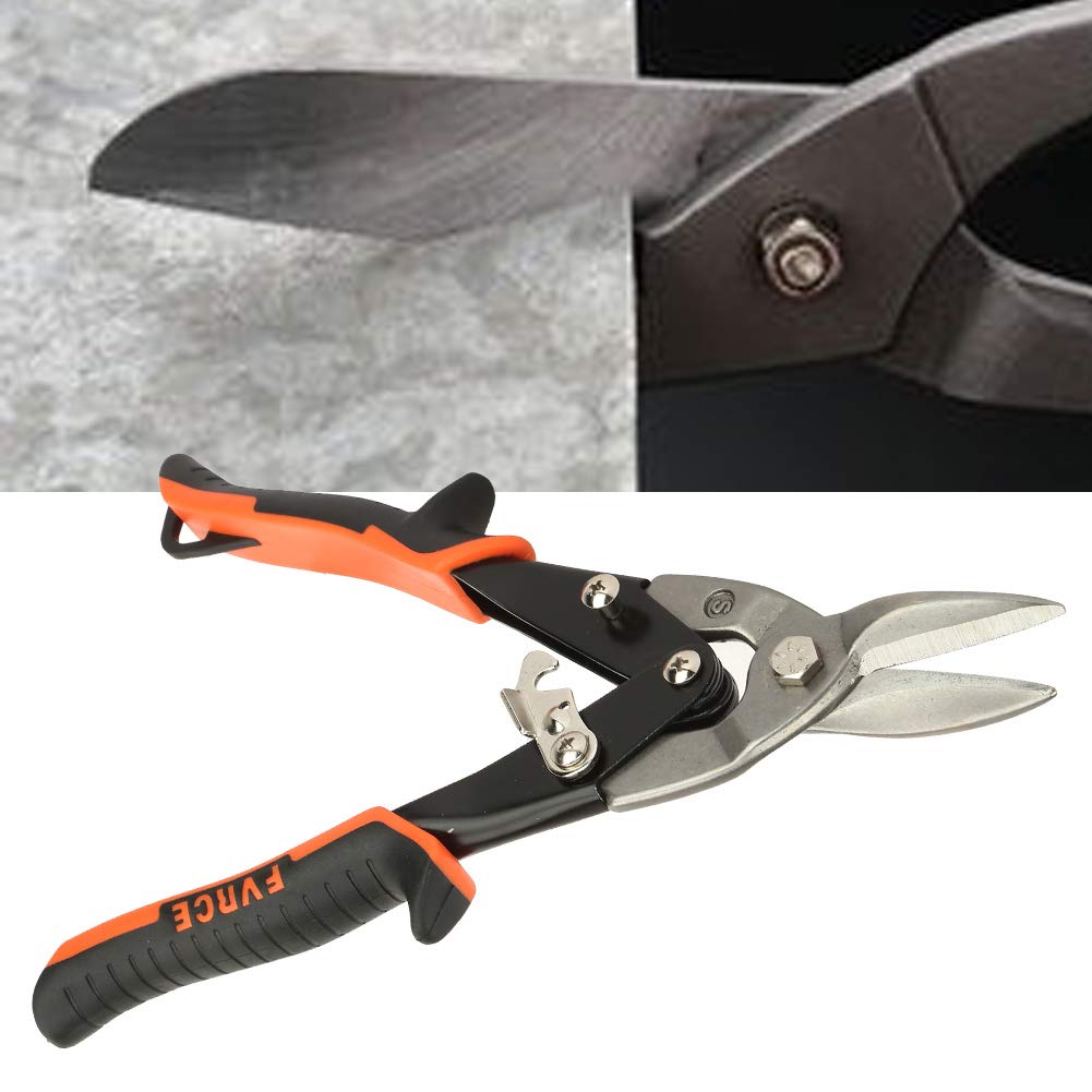 Tijera de hojalata para chapa, tijera de hojalata de corte derecho, almacenamiento seguro((S) Straight cut aviation scissors)
