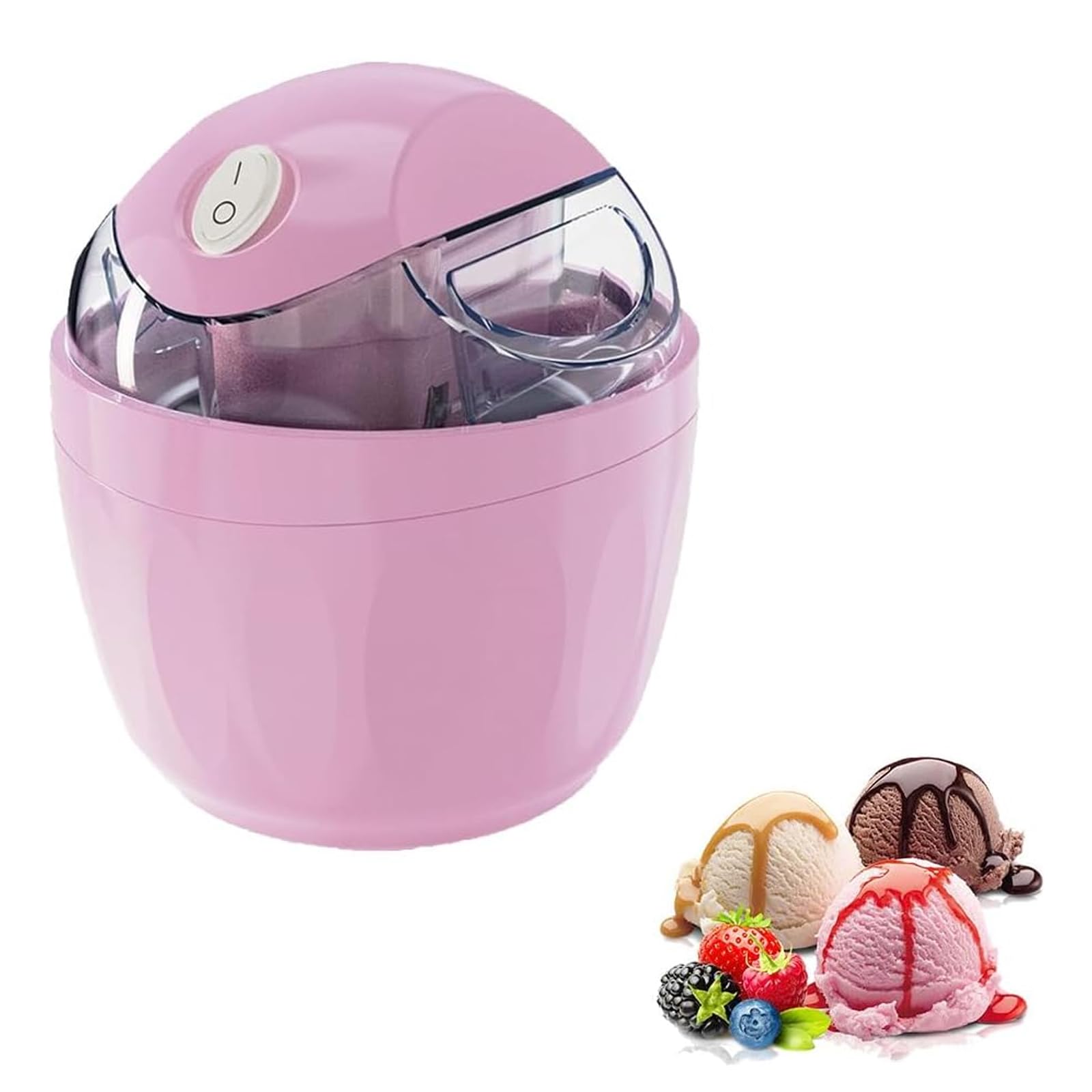 Kleine Mini-eismaschine Für Zuhause, Schnelle Zubereitung Von Eiscreme In Nur 15 Minuten Mit Ein-knopf-bedienung, Ideal Für Die Zubereitung Von Gelato, Gefrorenen Leckereien Und Sorbet Für Die