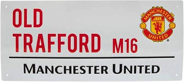 Official Manchester Utd Stadium Metal Street Sign (40cm x 18cm)