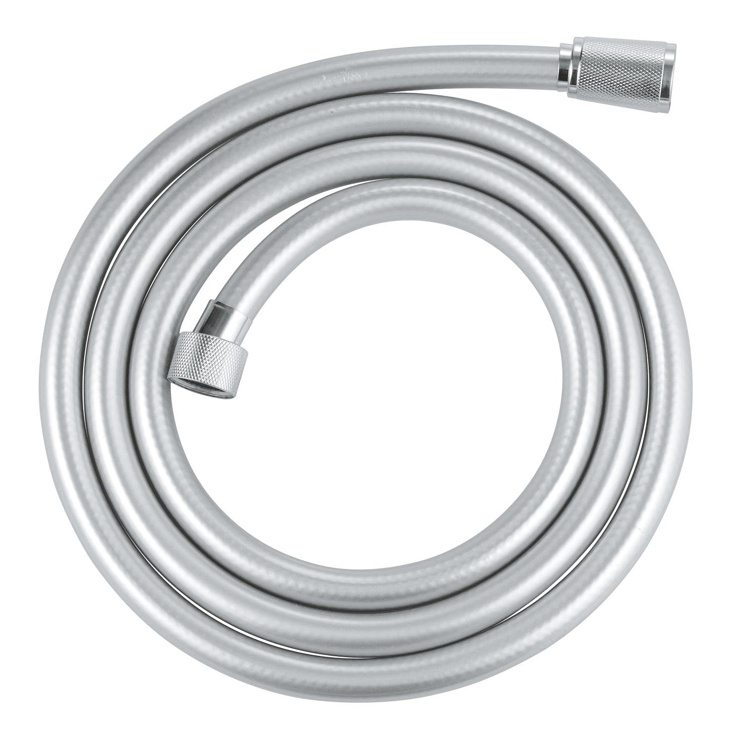 Vitalioflex Silver Twiststop - Smooth Shower Hose 1.75 M, (Tensile Strength 50 Kg, Pressure Resistance Up To 5 Bar, Heat Resistance 70C, Universal 4005176775352