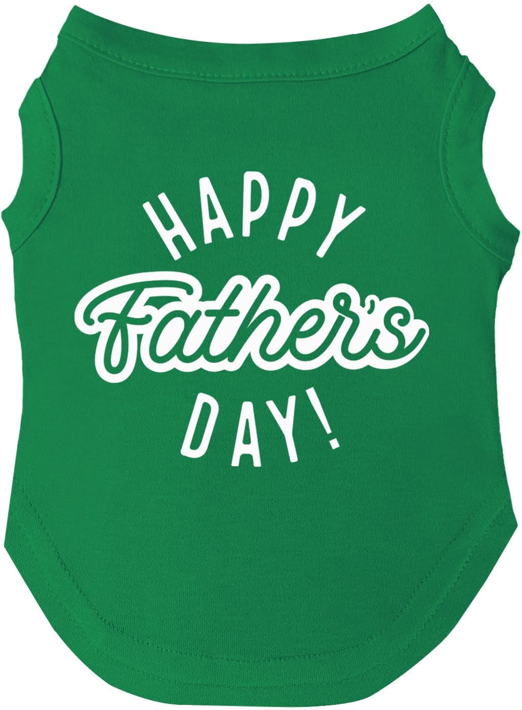 Happy Father's Day Dog Tee Shirt | Sleeveless | Sizes for Puppies, Toys and Large Breeds (Hot Pink, Small 770)