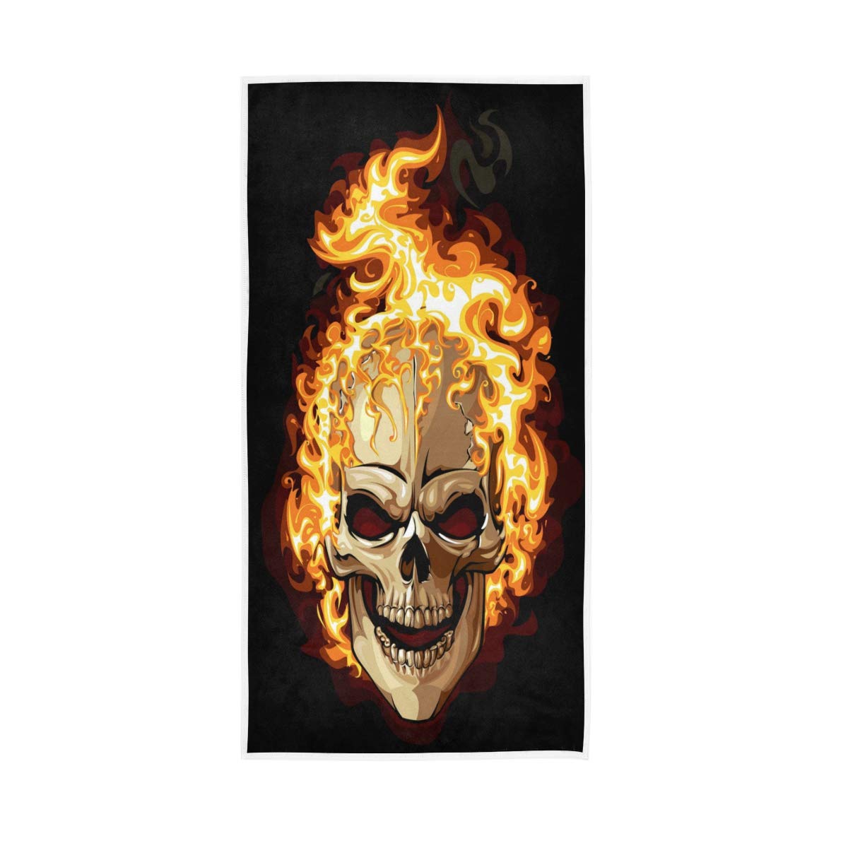 HUYGD RXYY Hand Towels Cotton Burning Sugar Skull Galaxy Soft Towel Multipurpose Bathroom Beach Towel for Home Kitchen Swim Spa Gym, 30x15 inch