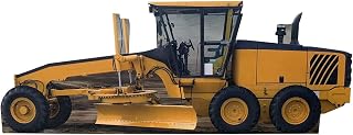 Cardboard People Construction Grader Cardboard Cutout | Made in USA, 33 x 88 inches, Single-sided print, Easel back included