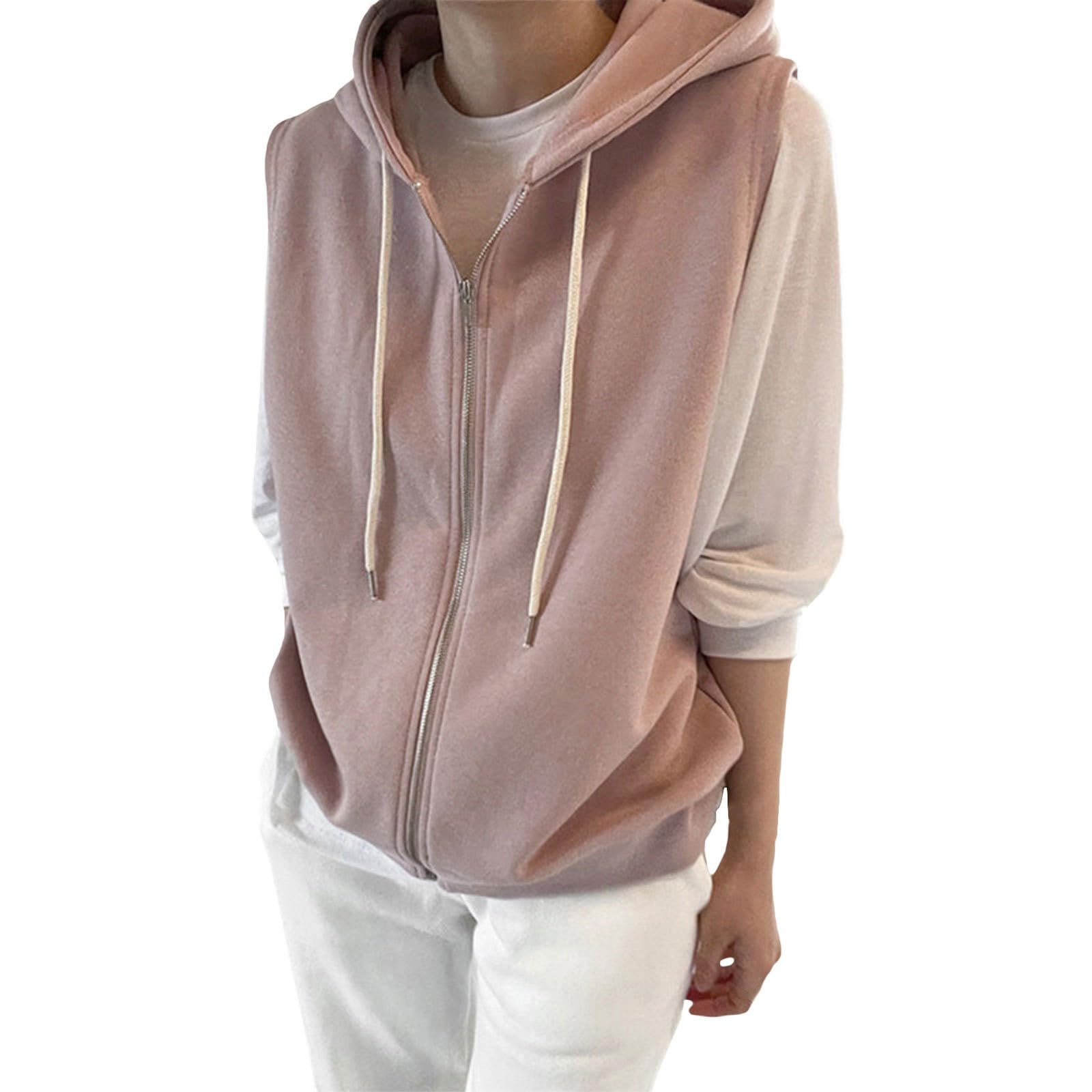 Générique Gilet sans Manche Femme Sweat À Capuche Femme Chaud