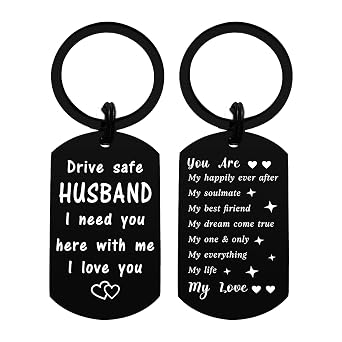 Viayen Husband Fathers Day Keychain from Wife - Gifts for Husband Just Because Valentines Day Christmas Wedding Anniversary
